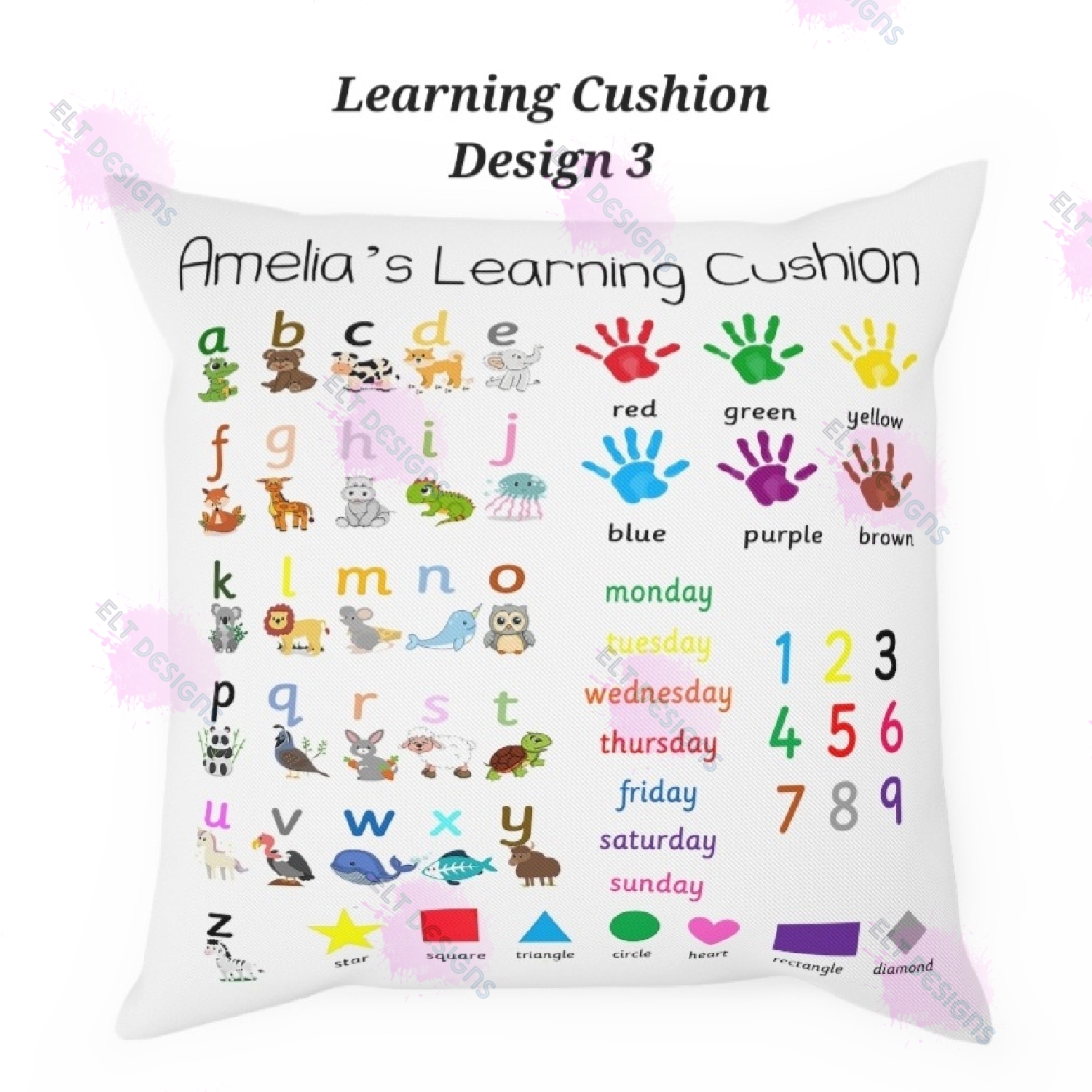 English Learning Cushion Designs 1-5 - Payhip