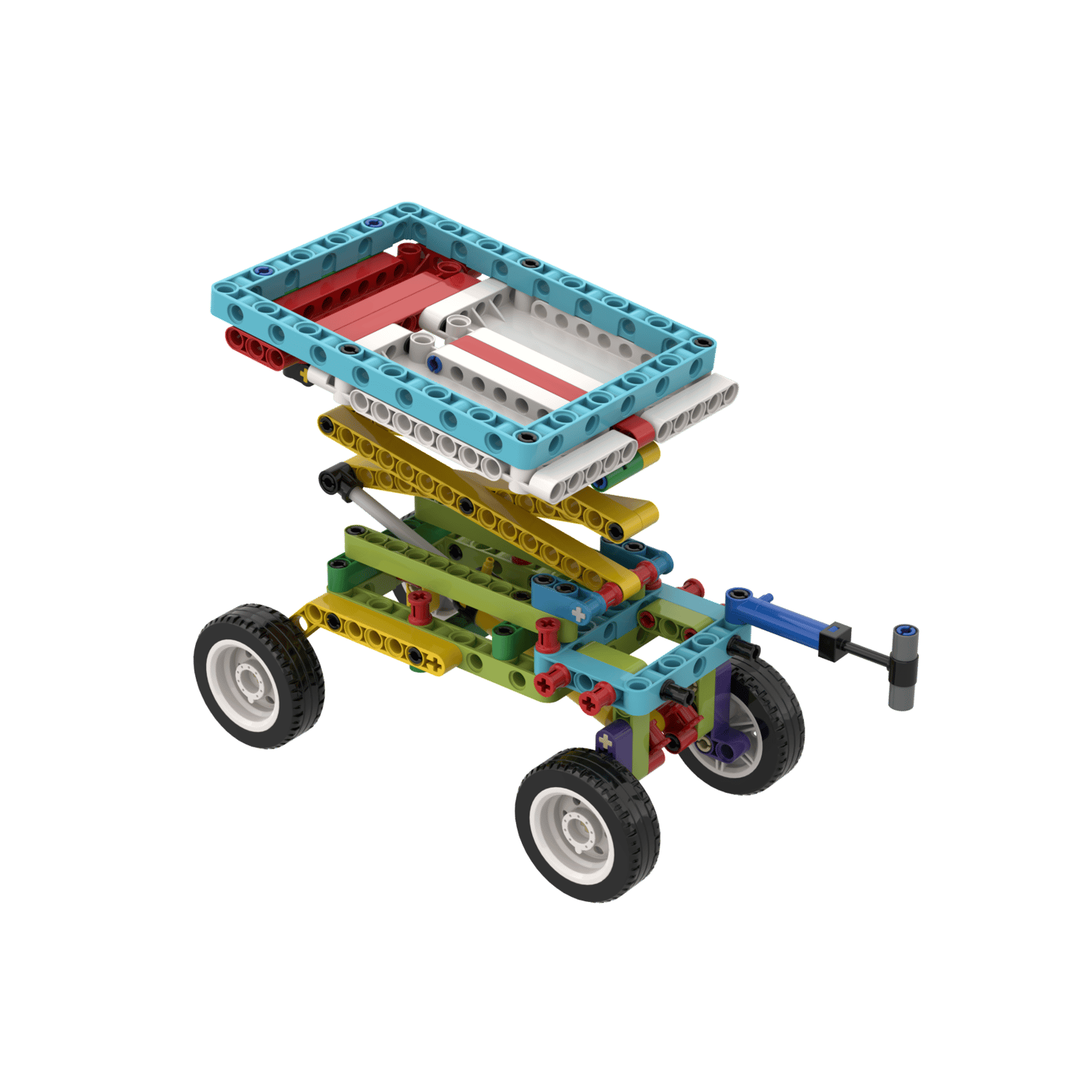 Scissors Lift with Pneumatic (BricQ Prime) Building