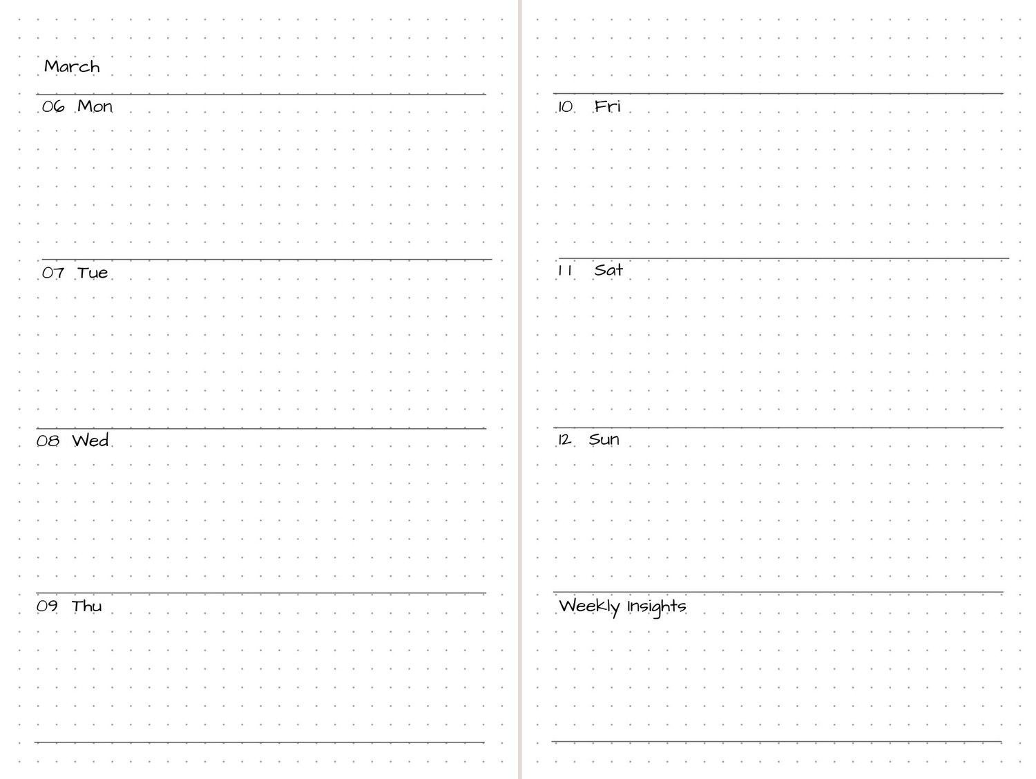 Weekly Templates