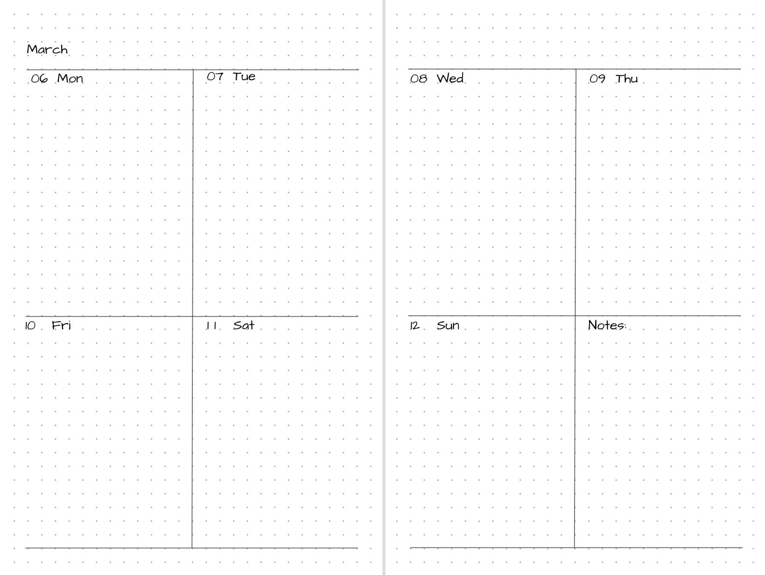 Weekly Templates