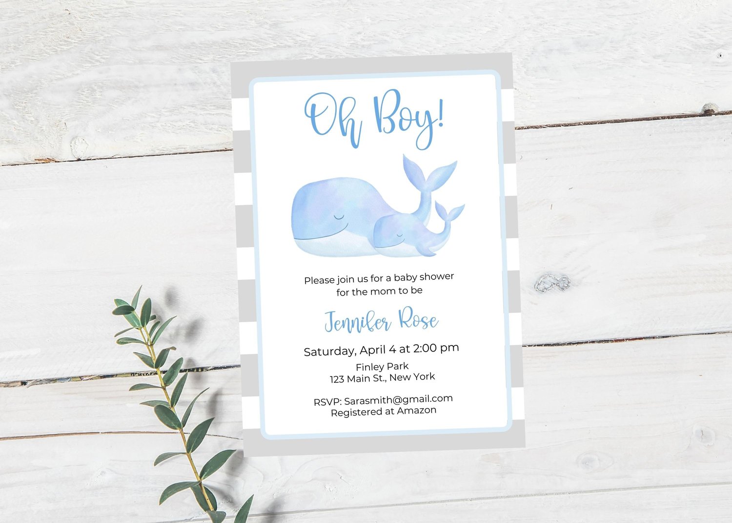Whale Baby Shower invitation-baby shower invite-whale baby shower-baby boy  invite-baby shower invite template-whale invite - Payhip