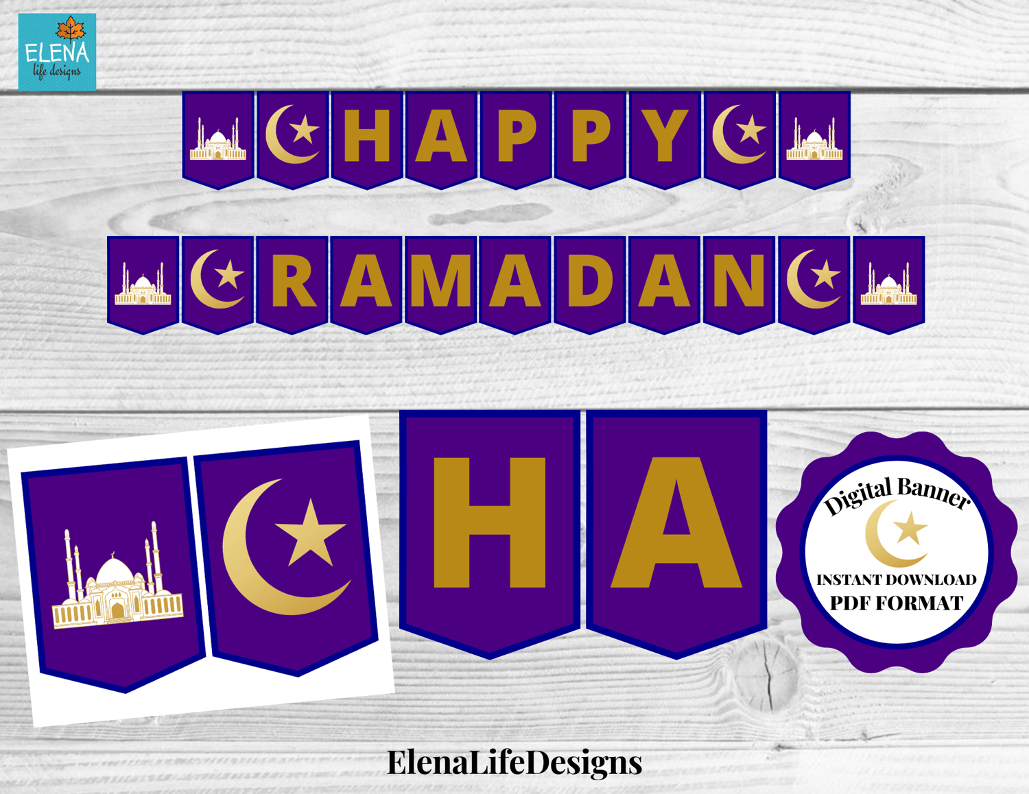 Happy Ramadan Digital Banner - Instant Download - Printable Happy Ramadan  Banner - Happy Ramadan Decorations