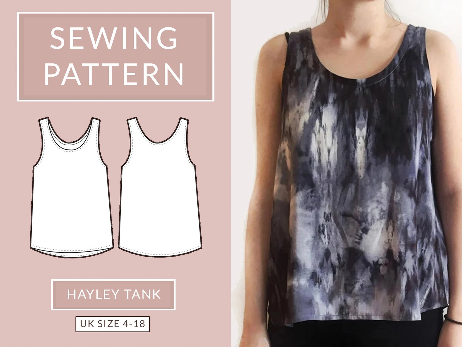 Hayley loose fit tank top - PDF sewing pattern