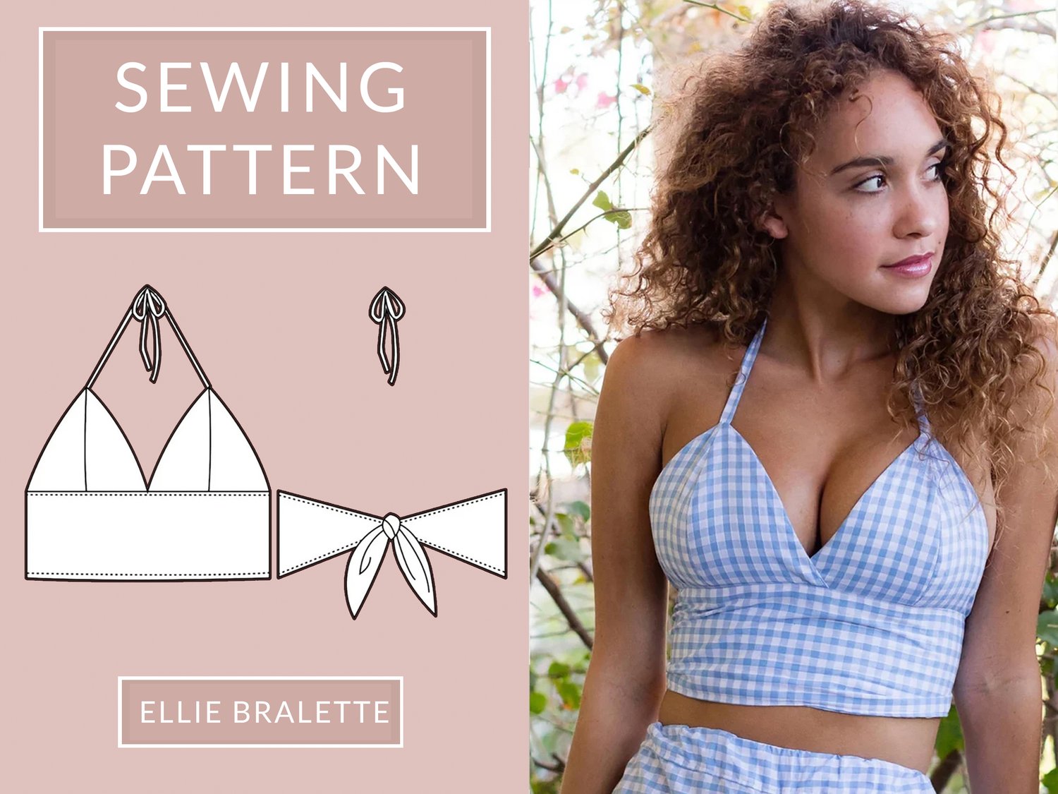 Bralette sewing pattern step-by-step and sewing instruction