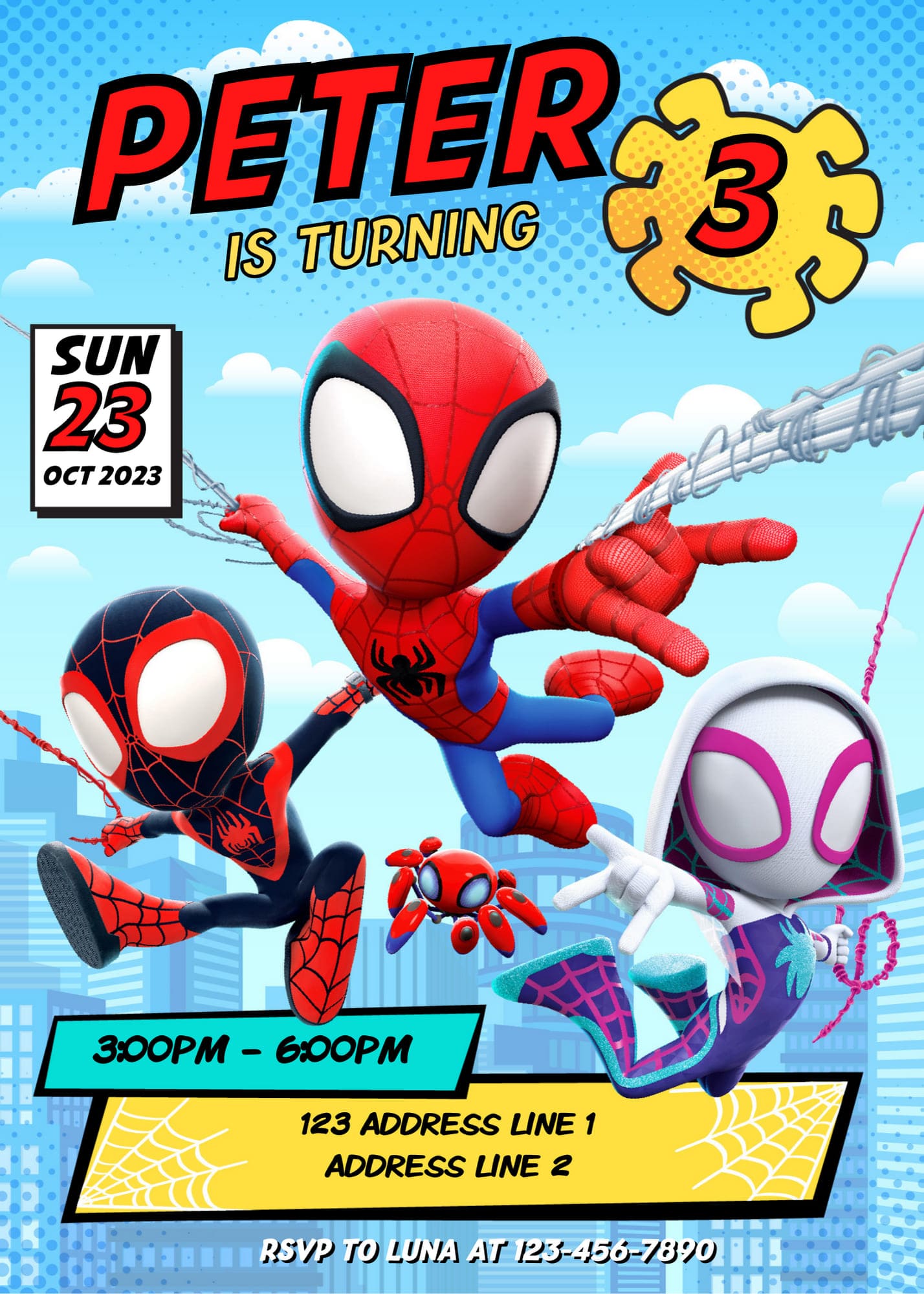 Spidey and His Amazing Friends Invitation, Spidey Invite, Spidey Birthday  Invitation, Spidey Invitation, Spidey and His Amazing Friends