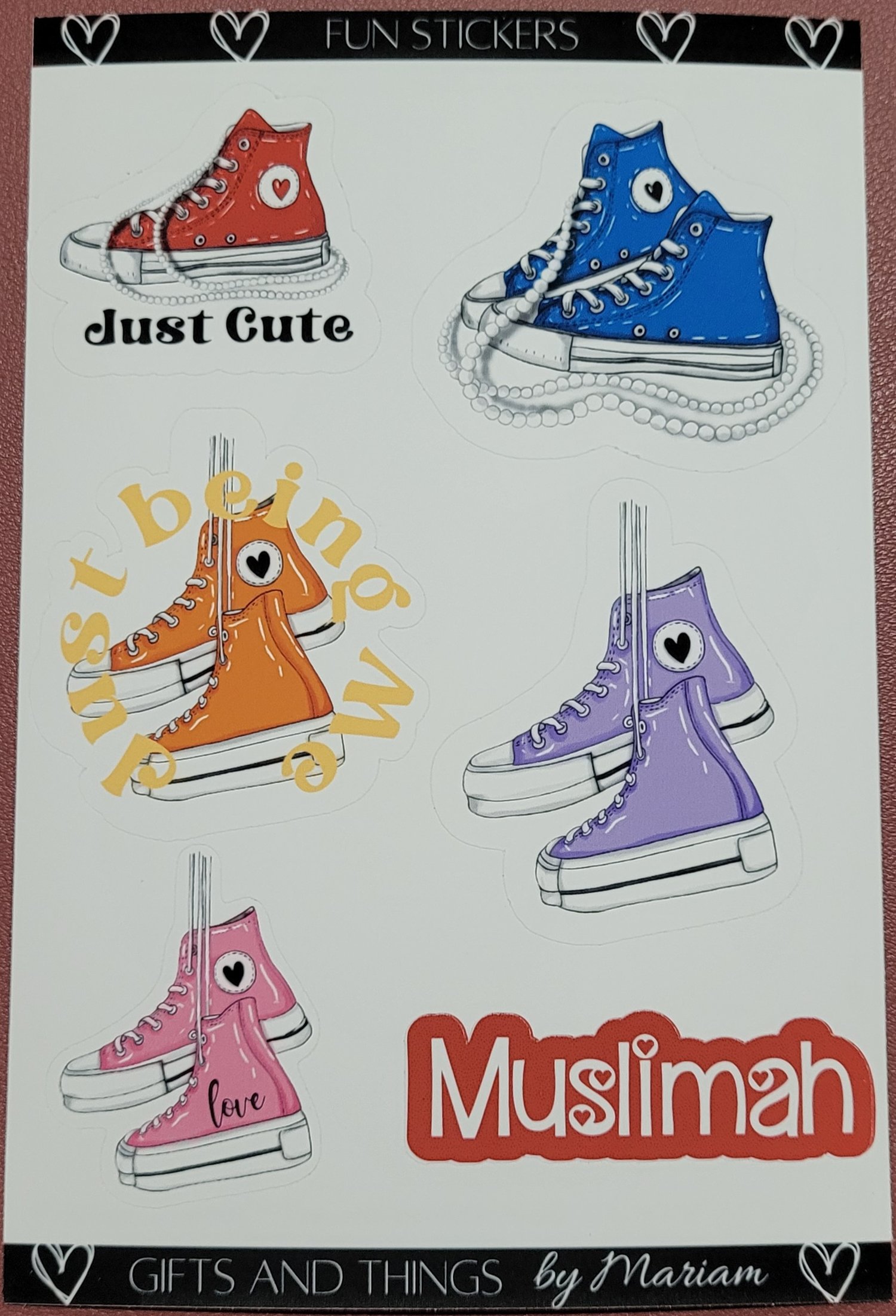 Girly Sneakers - Fun Stickers - Order ID GSN - Payhip