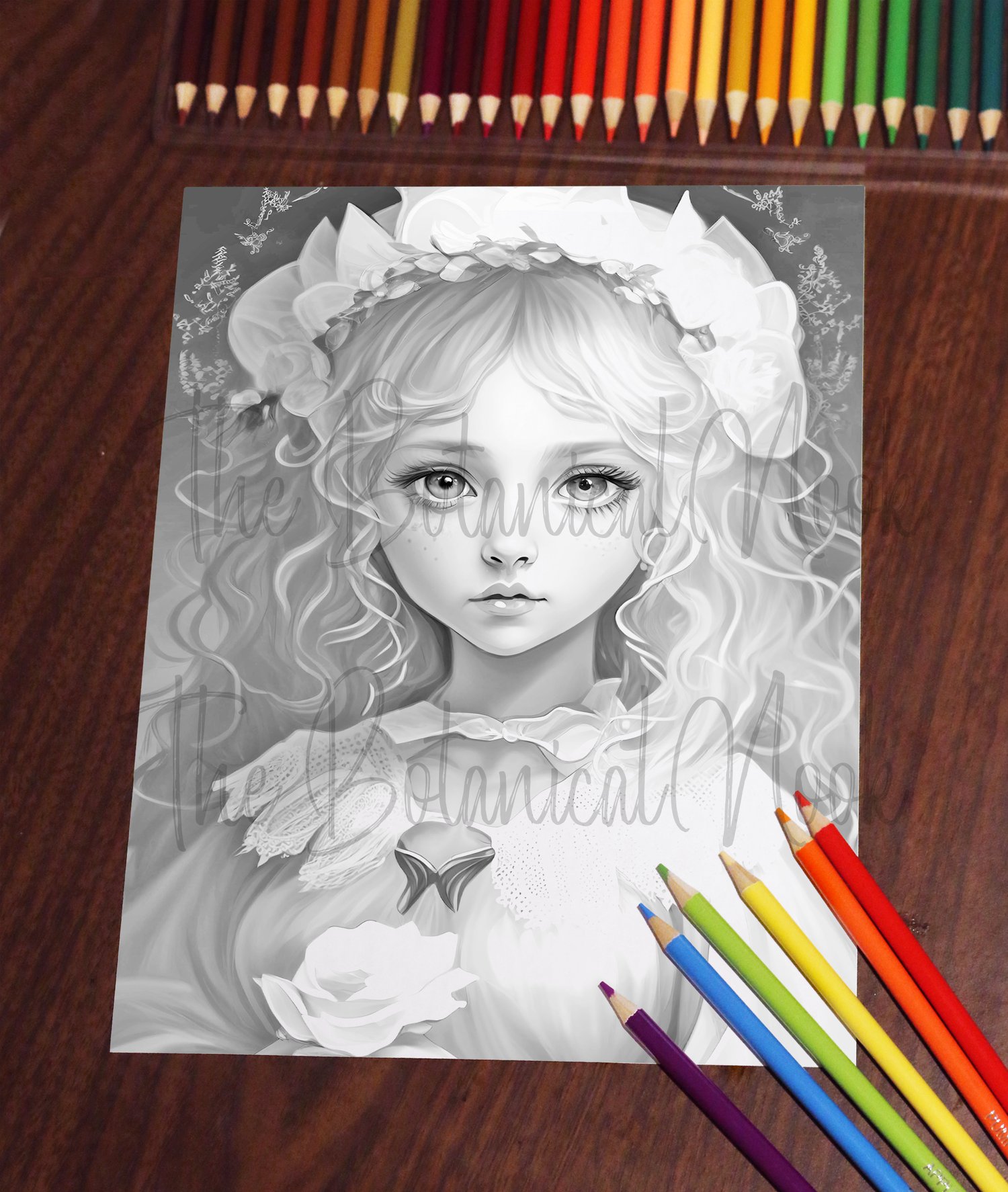 Coloring Set Fairy Grayscale for Kids & Adults Instant Download Printable  File Pdf 