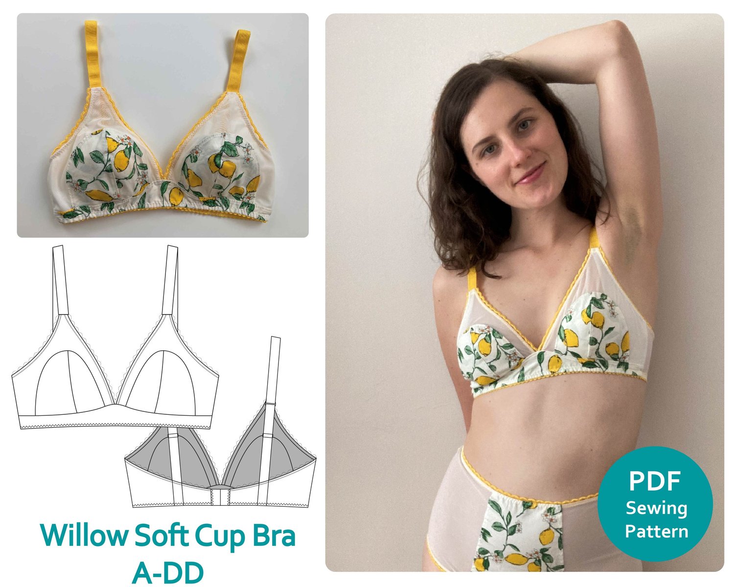 Willow Soft Cup Bra DIGITAL Sewing Pattern - Payhip