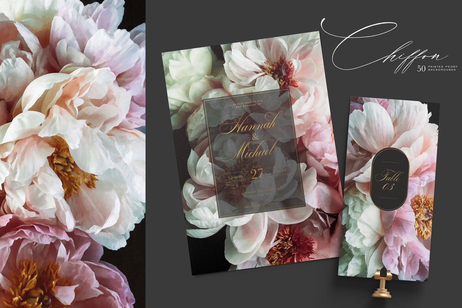Painted Peony Backgrounds