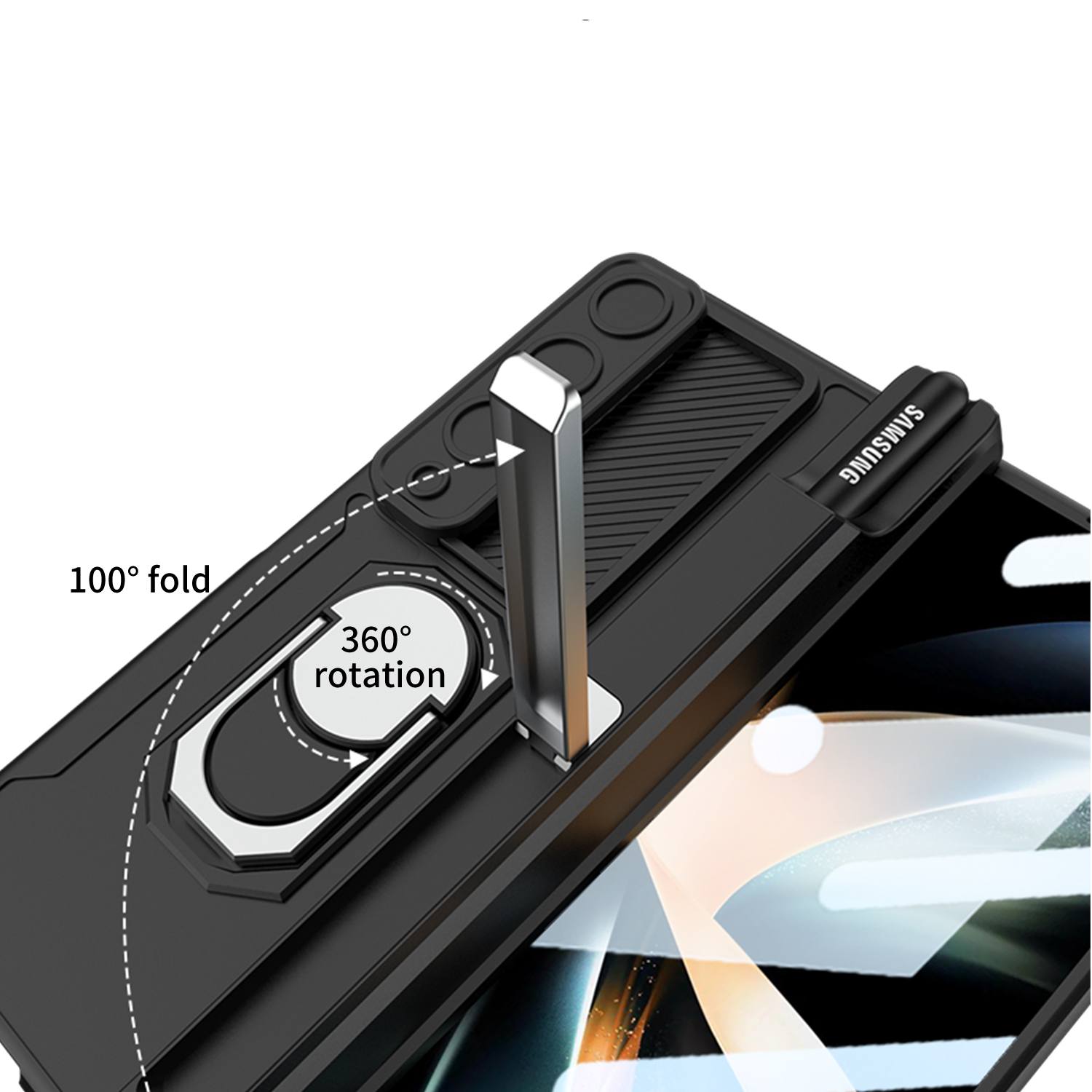 Sliding lens protection Samsung Galaxy Z Fold 4 case