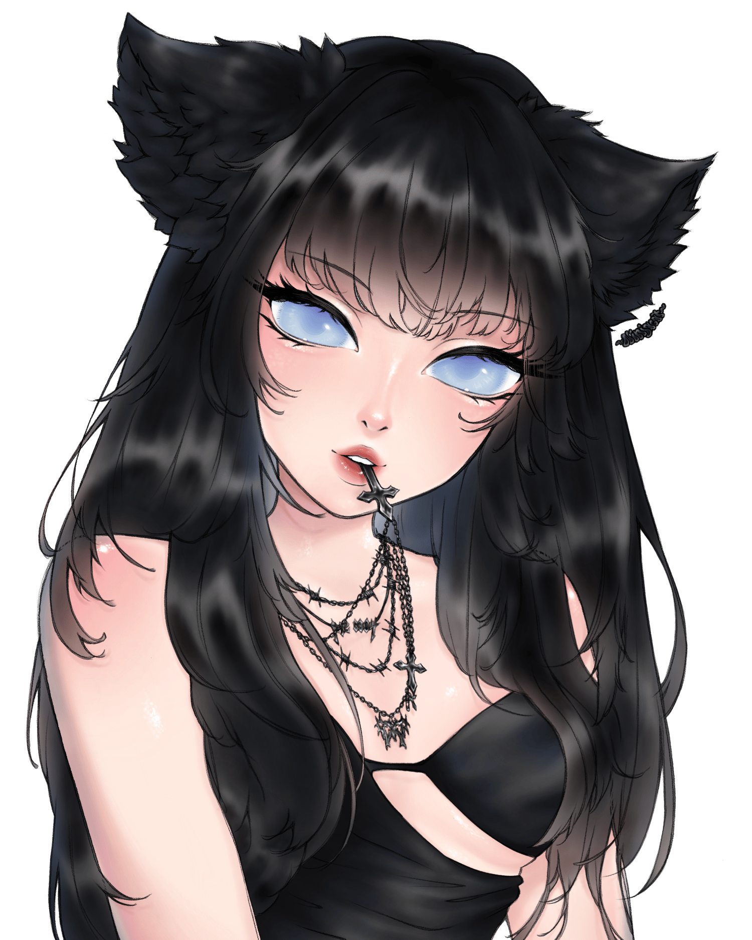 Eris the Catgirl 🤍 on X: I have a new black and white choker, hope you  like it 😅 🖤🤍🖤🤍🖤🤍🖤🤍 #femboy #gothboy  / X