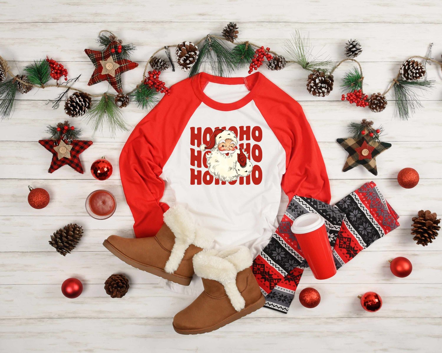 Stay Merry and Bright Santa Claus Retro Ready to Press Sublimation Tra –  Farmhouse Vinyl Co