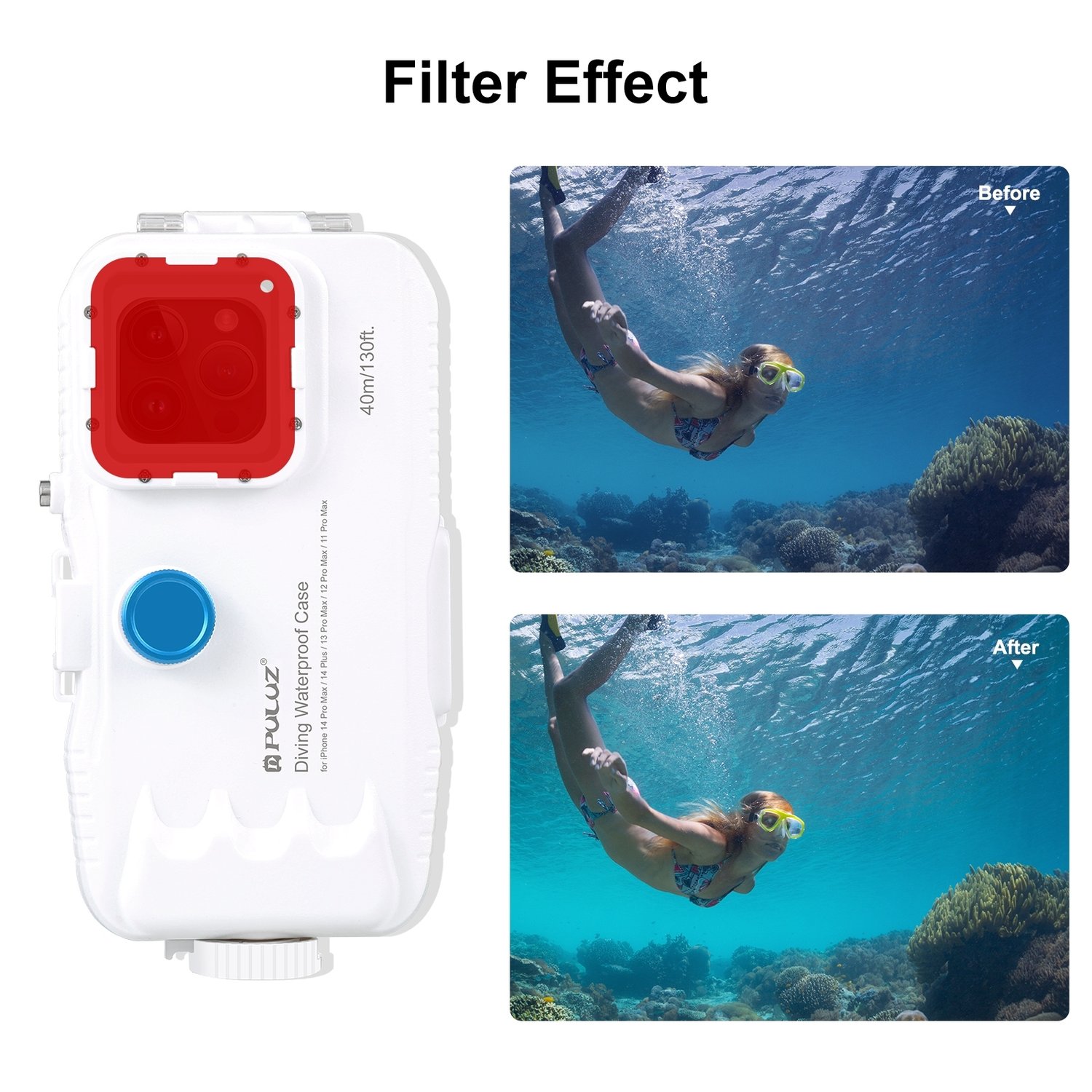 Underwater diving case for iPhone
