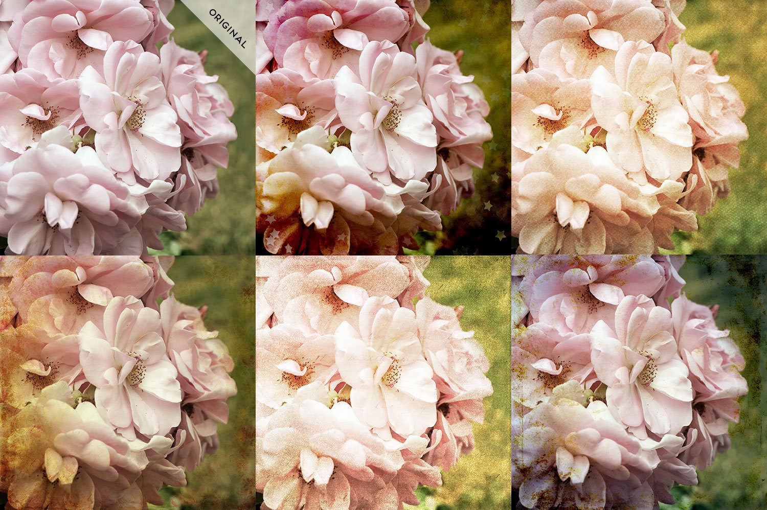 creamy vintage digital paper graphics in cream, pink, blue, green, purple, tan, beige, sepia and brown