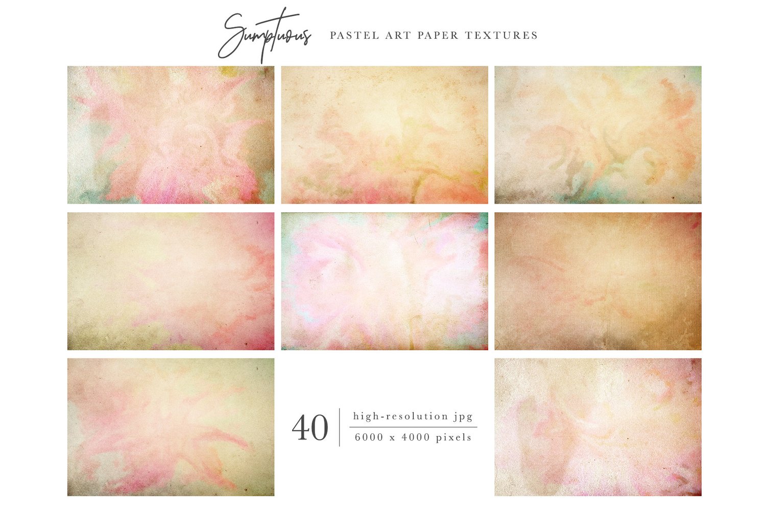 high-resolution pastel art papers to use as photo overlays or art backgrounds
