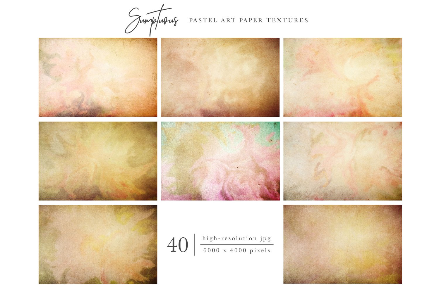 high-resolution pastel art papers to use as photo overlays or art backgrounds