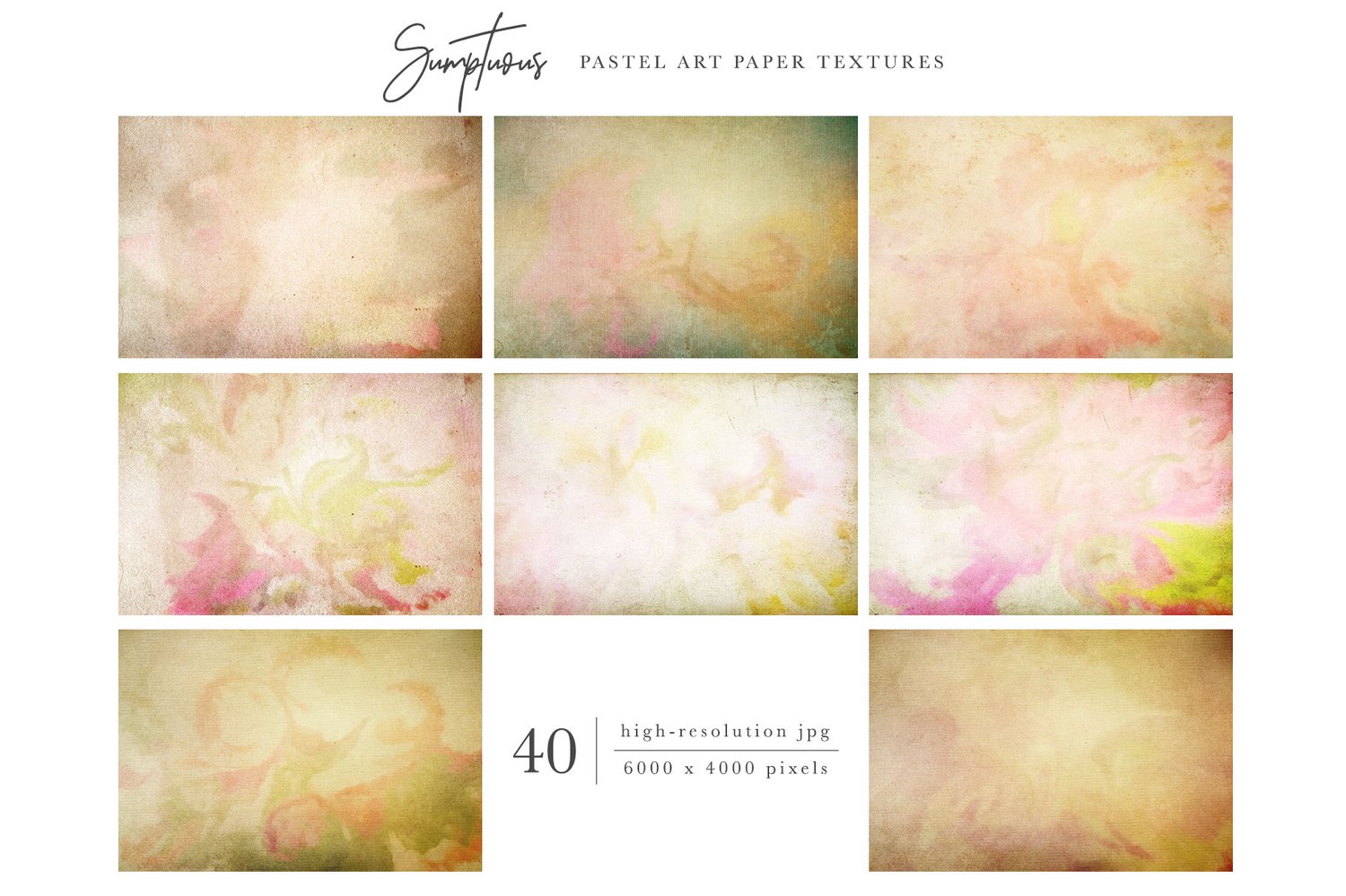 high-resolution pastel art papers to use as photo overlays or art backgrounds