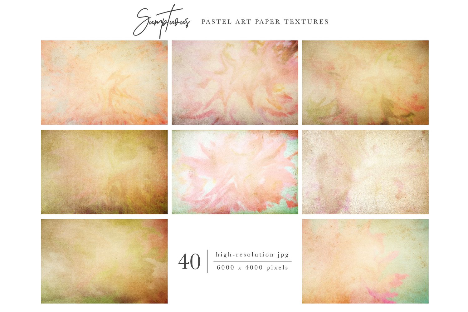 high-resolution pastel art papers to use as photo overlays or art backgrounds