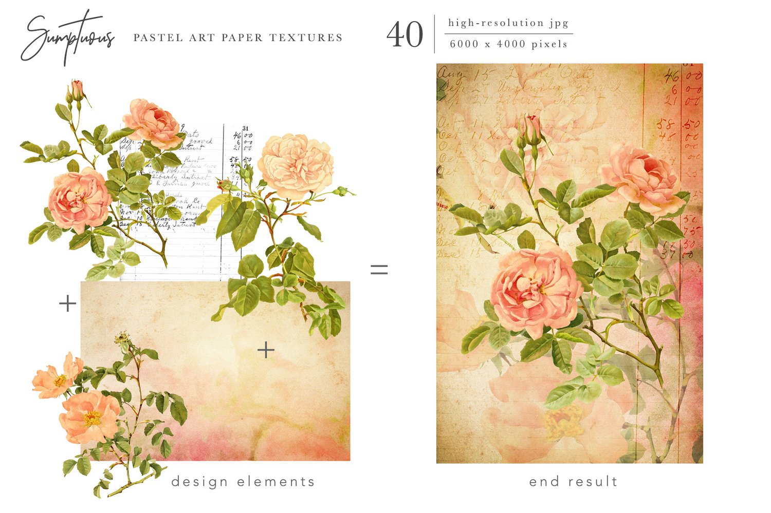 high-resolution pastel art papers to use as photo overlays or art backgrounds