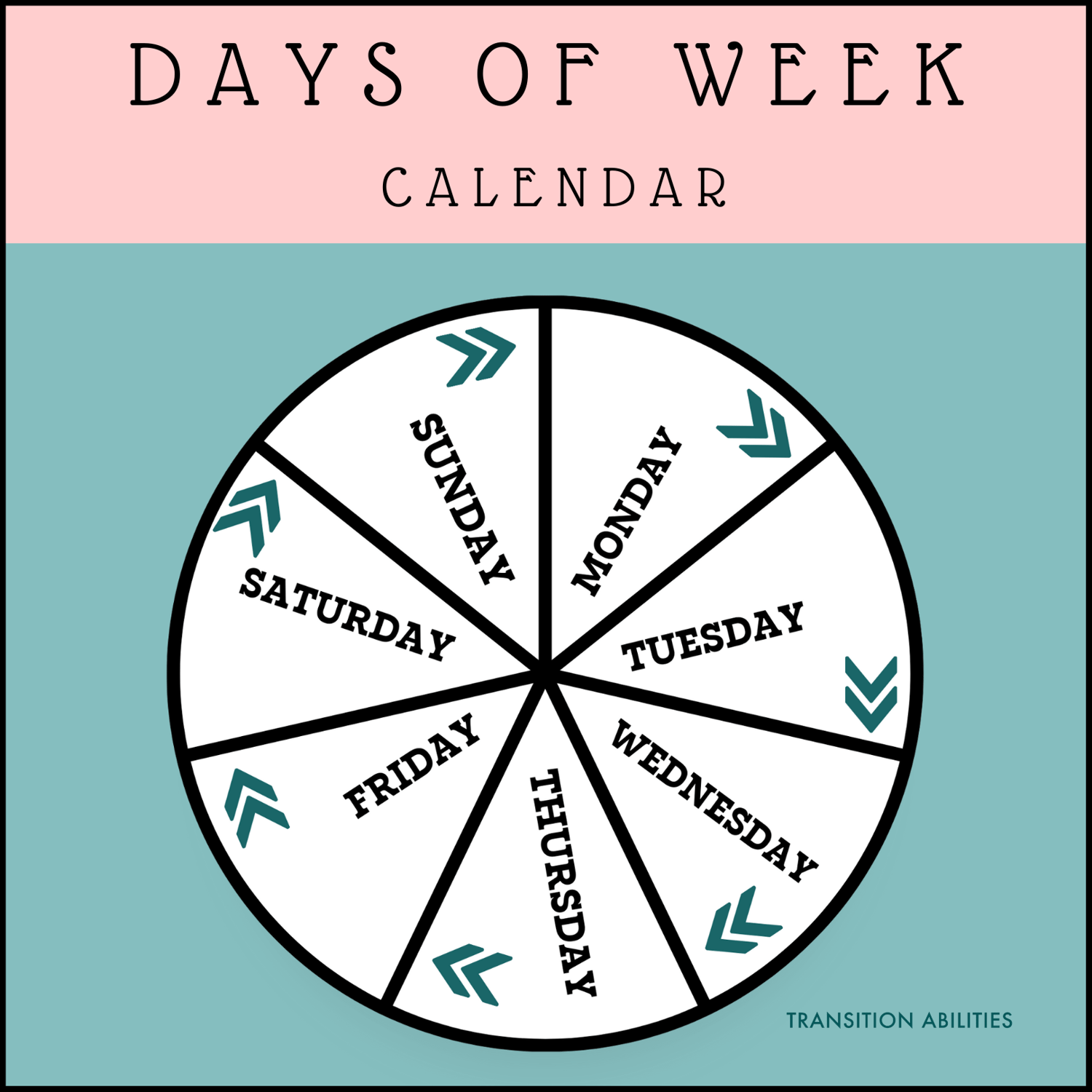 circular-calendar-days-of-week-months-of-year-poster for Days Of The Week Wheel Printable Free Circular Calendar, Days of Week, Months of Year POSTER for Days Of The Week Wheel Printable Free