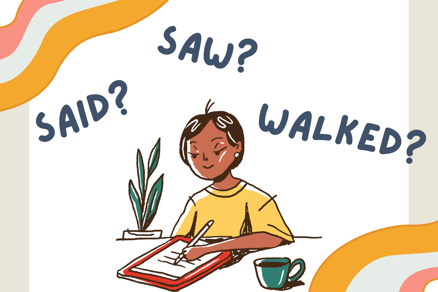 PSLE Composition Writing: Say no to boring vocabulary! Use good, precise and descriptive vocabulary in your writing. Avoid repeating words like 'said', 'saw' and 'walked'!