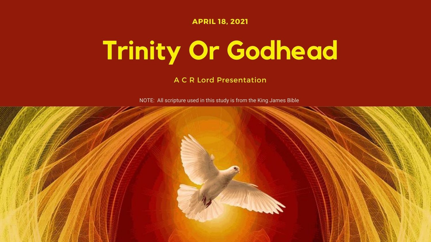 Trinity Or Godhead Teaching