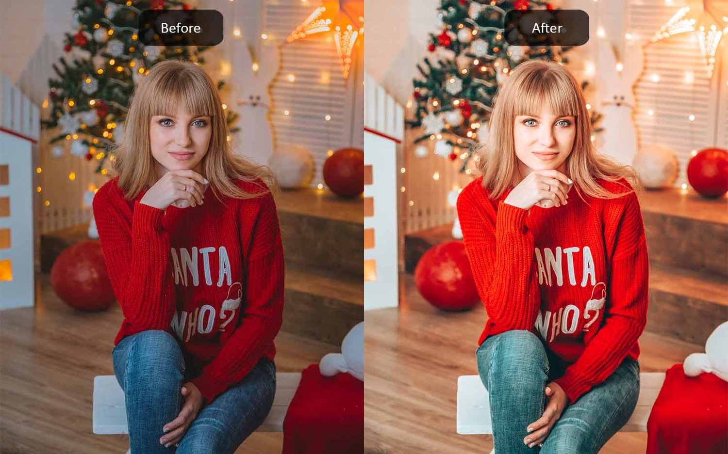 Christmas Time - Lightroom Presets - Before-After