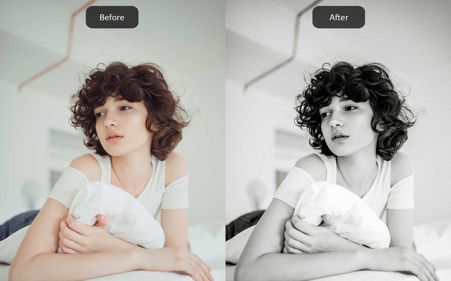 Black & White - Lightroom Presets - Before-After