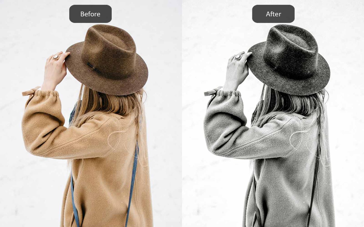 Black & White - Lightroom Presets - Before-After