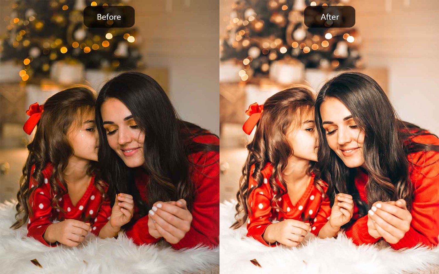 Christmas Time - Lightroom Presets - Before-After