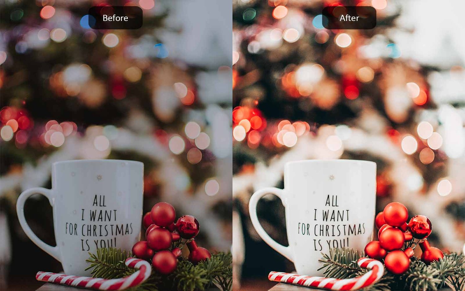 Christmas Time - Lightroom Presets - Before-After