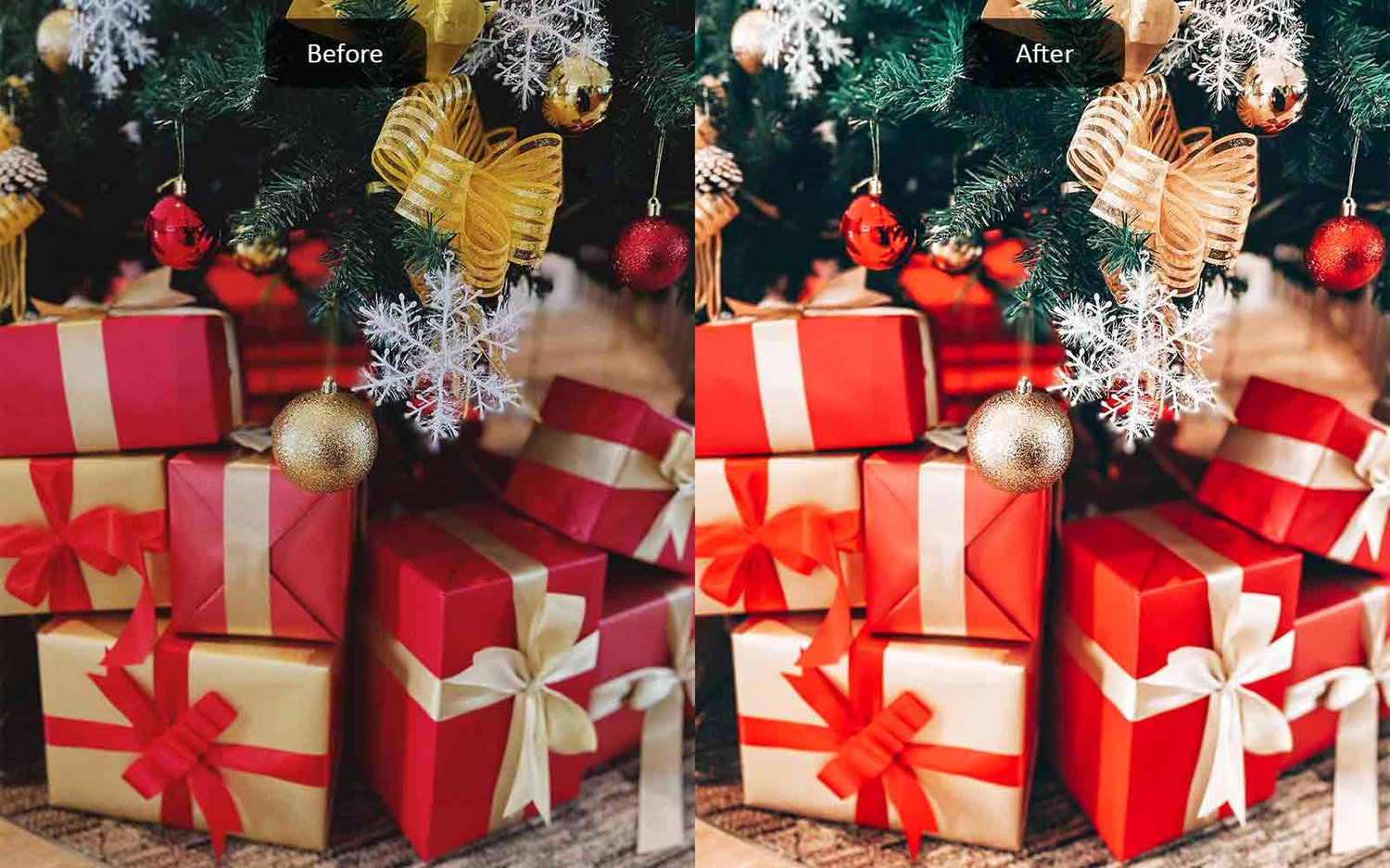 Christmas Time - Lightroom Presets - Before-After