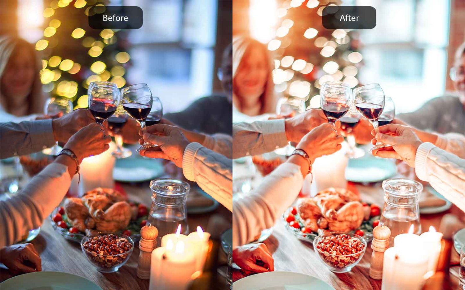 Christmas Time - Lightroom Presets - Before-After