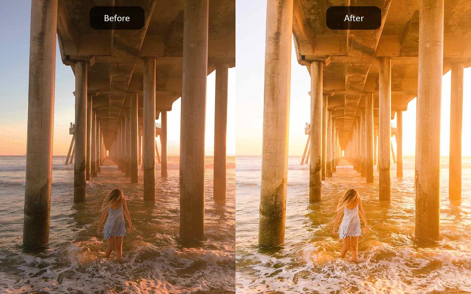 Golden Hour - Lightroom Presets - Before-After
