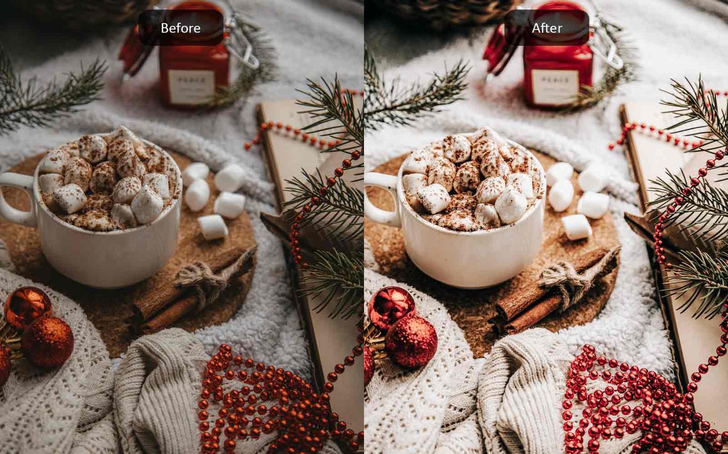 Holiday Season - Lightroom Presets - Before-After