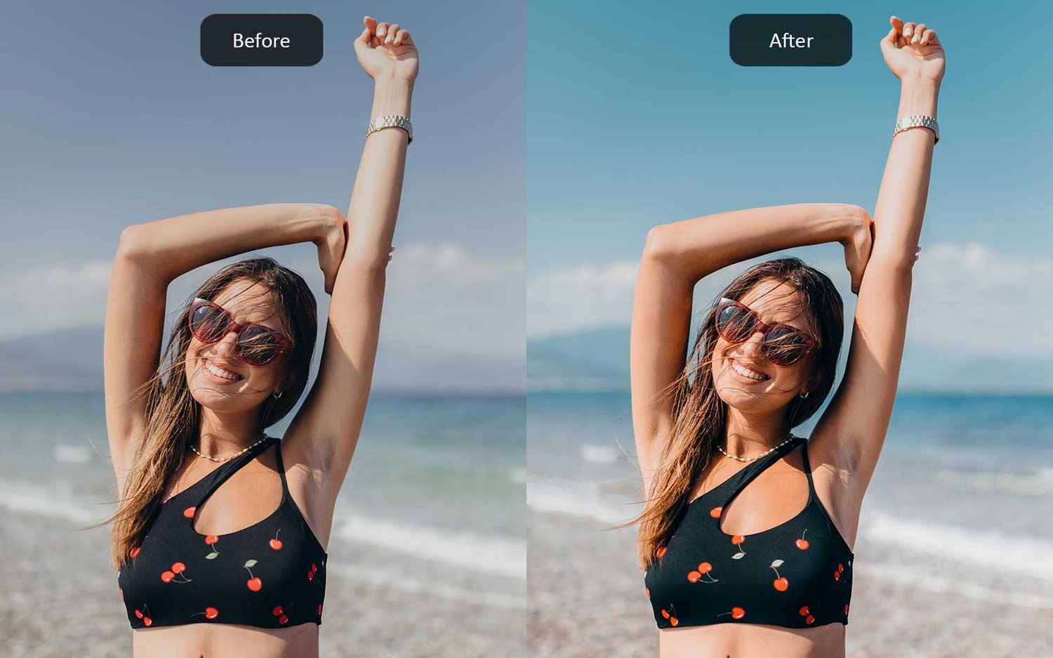Miami Style - Lightroom Presets - Before-After