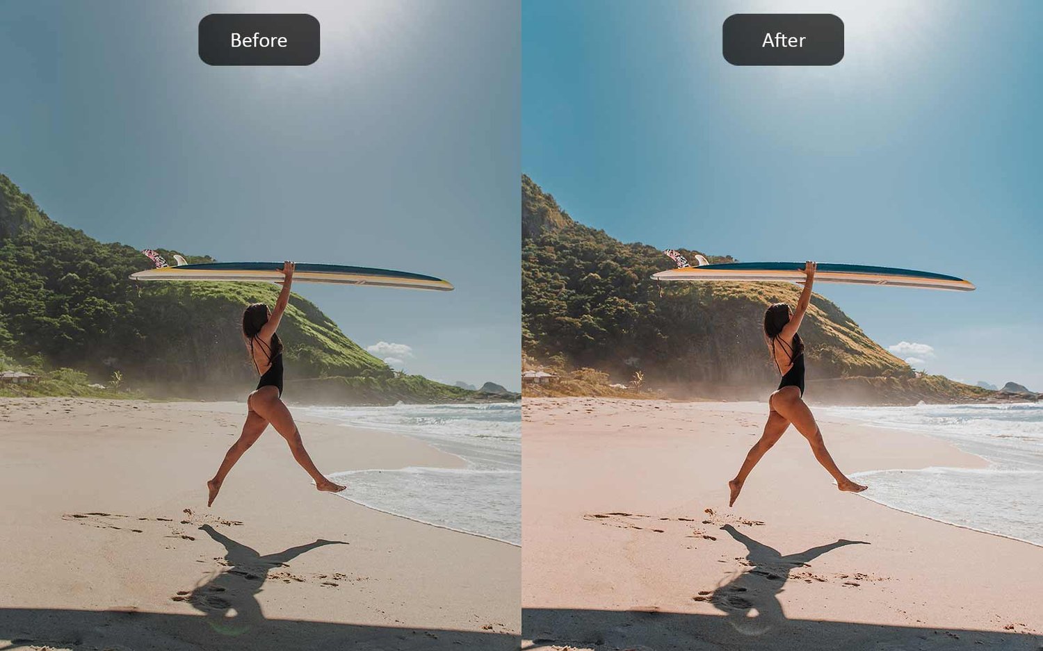 Miami Style - Lightroom Presets - Before-After