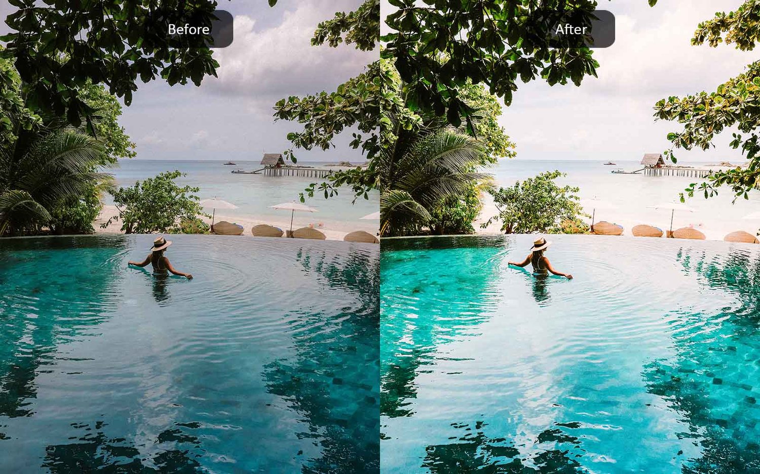 Tropical Island - Lightroom Presets - Before-After