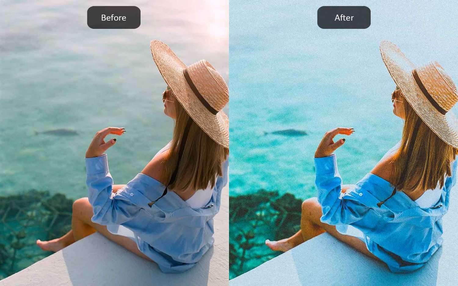 Tropical Island - Lightroom Presets - Before-After