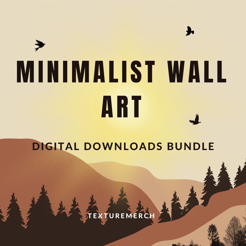 Minimalist wall art for digital download