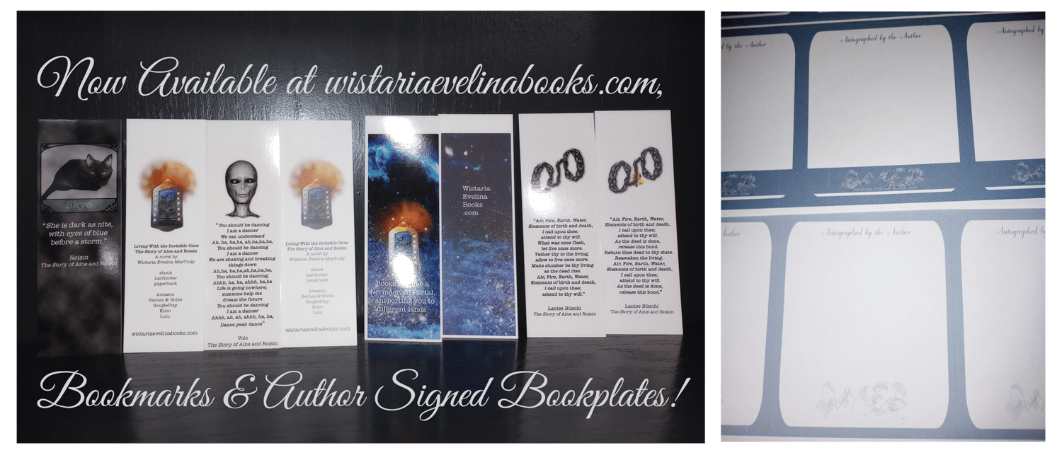 Bookmarks and autographed bookplate for fans are now in store at wistariaevelinabooks.com