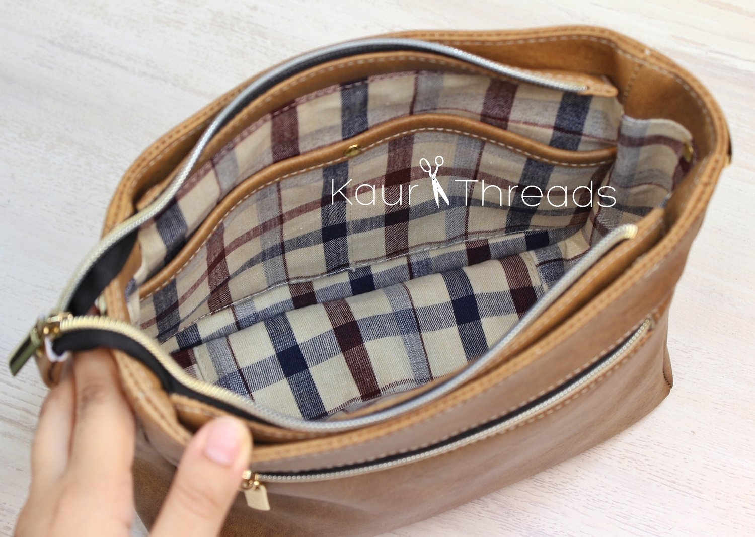 Double zipper crossbody online bag pattern