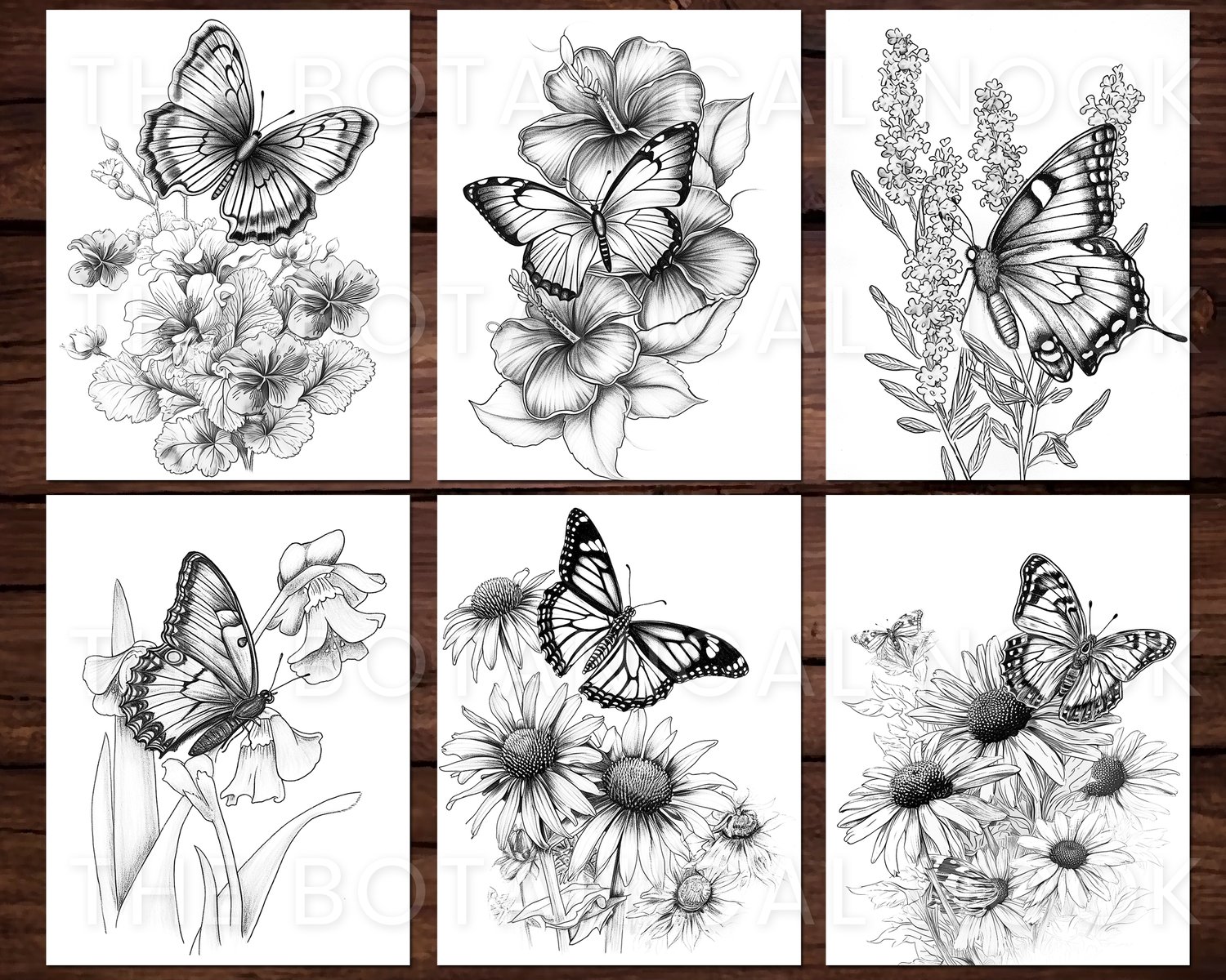 25 Butterflies Coloring Book, Adults kids Instant Download -Grayscale Coloring  Book - Printable PDF, Butterfly coloring, flower coloring - Payhip