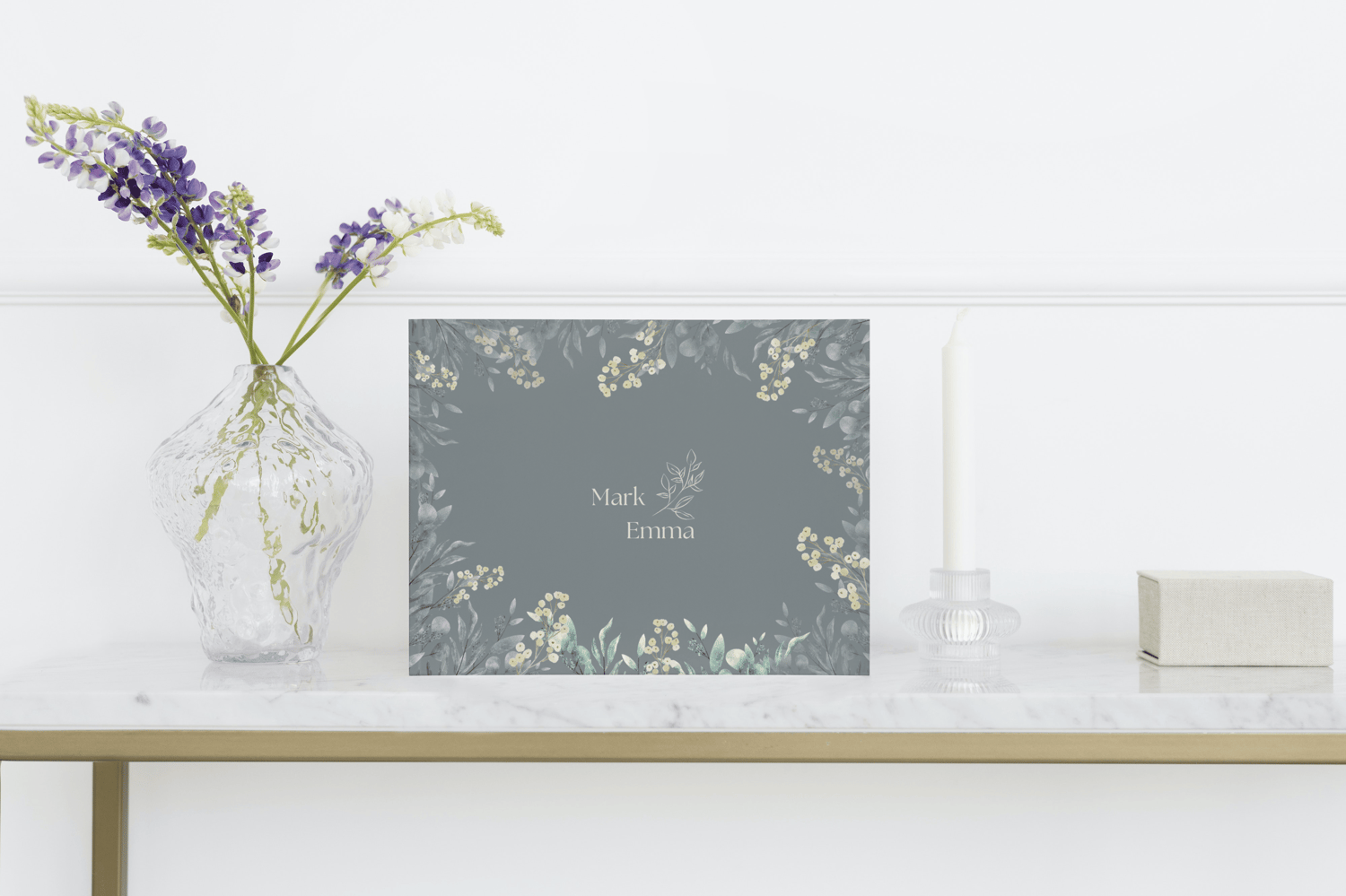 Fresh Elegance Photo Book Landscape | Customizable Canva Template | Digital. Mock photo book back cover