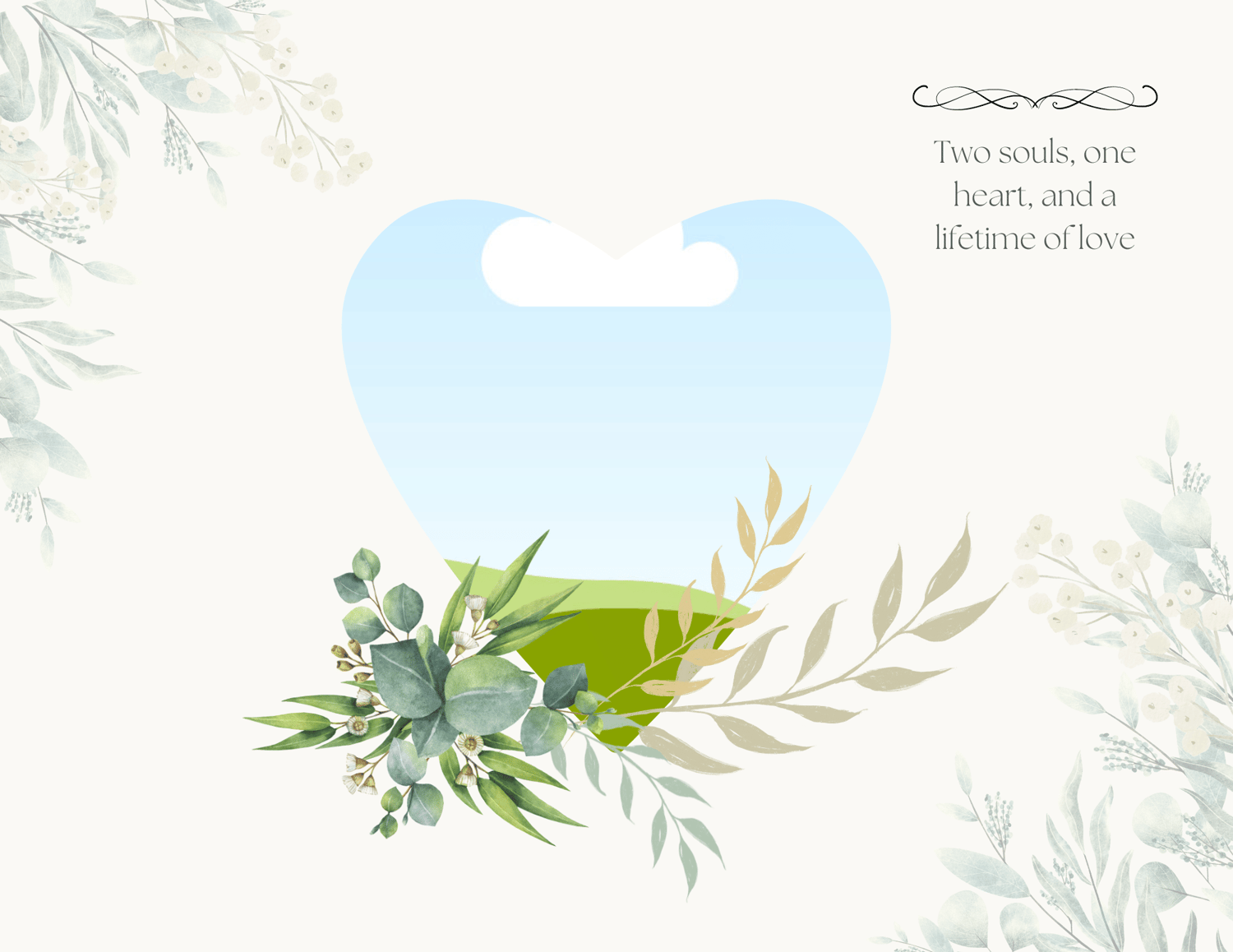 Fresh Elegance Photo Book Landscape | Customizable Canva Template | Digital. Inside page design