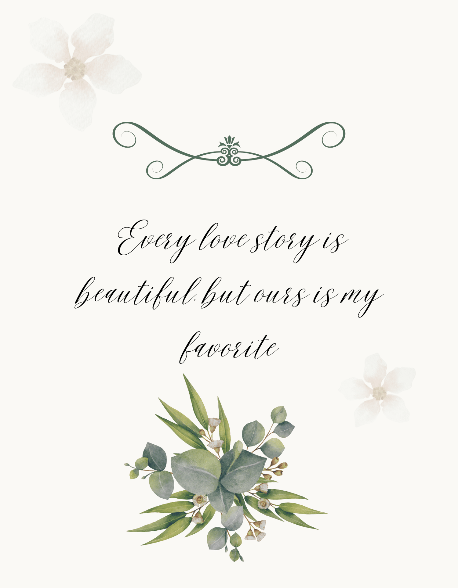 Fresh Elegance Photo Book Portrait | Customizable Canva Template | Digital. Inside page