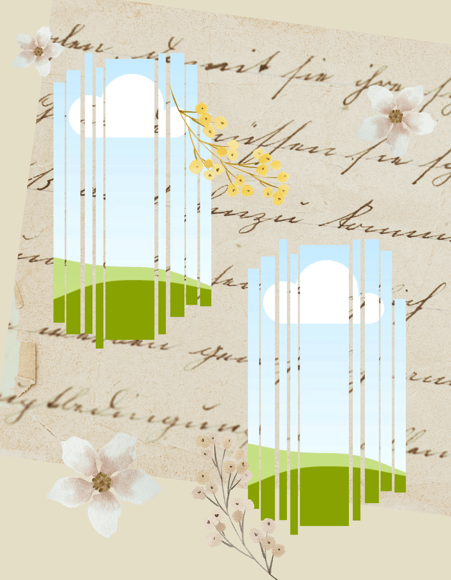 Fresh Elegance Photo Book Portrait | Customizable Canva Template | Digital. Inside page