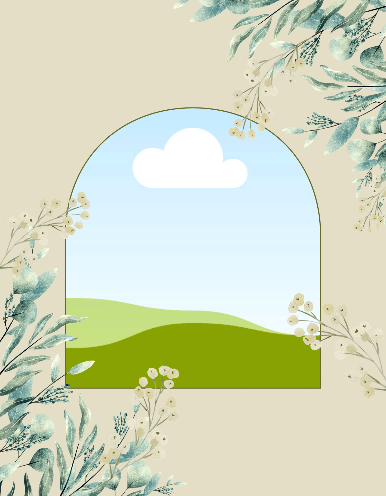 Fresh Elegance Photo Book Portrait | Customizable Canva Template | Digital. Inside page