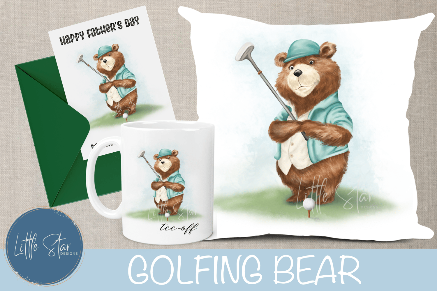 Golfing Bear- Limited To 30 Sales