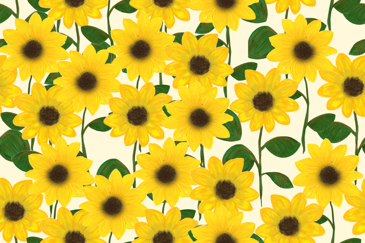 Sunflower garden is a pretty fabric design which I created after being inspired by my garden.